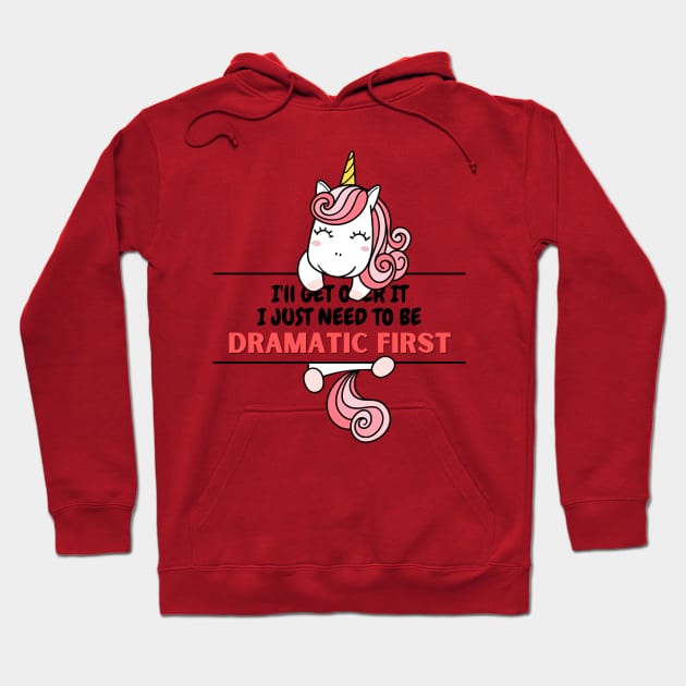 unicorn cute quotes Hoodie by Draw One Last Breath Horror 